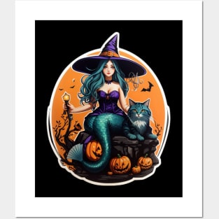 Purple Sea Witch Posters and Art